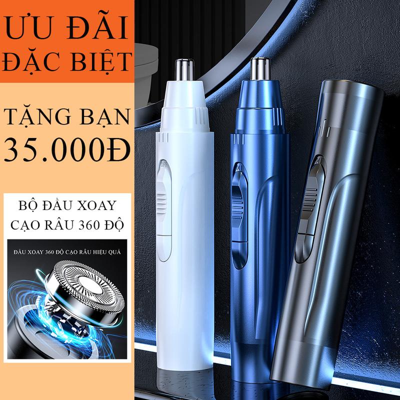 Máy cạo râu mini và cắt tỉa lông mũi cho nam 2 trong 1 tẩy lông đa năng pin sạc điện usb bảo hành 2 năm lỗi đổi mới trong 7 ngày đầu nhận sản phẩm