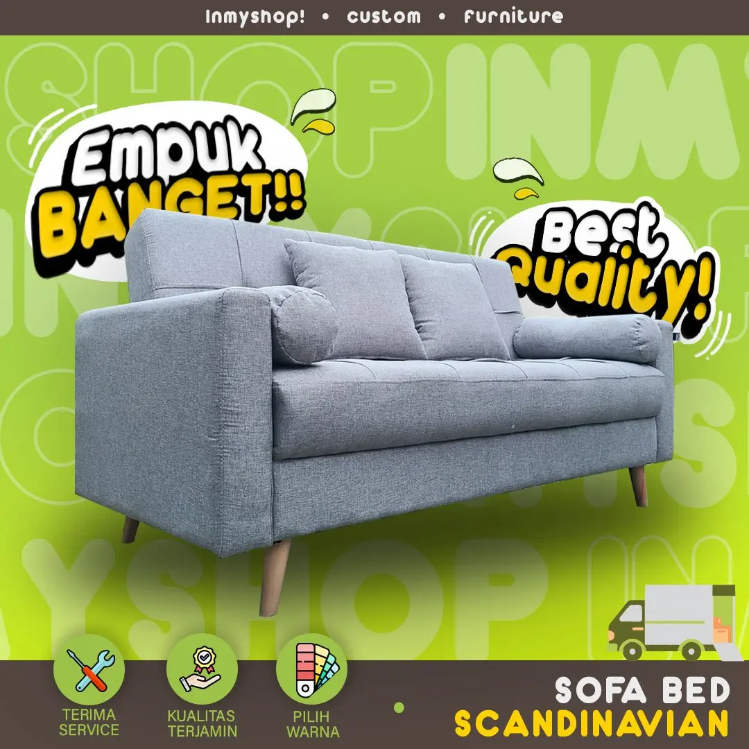 Sofa Bed Minimalis - Sofa Minimalis - Sofa Scandinavian - Slim Adele