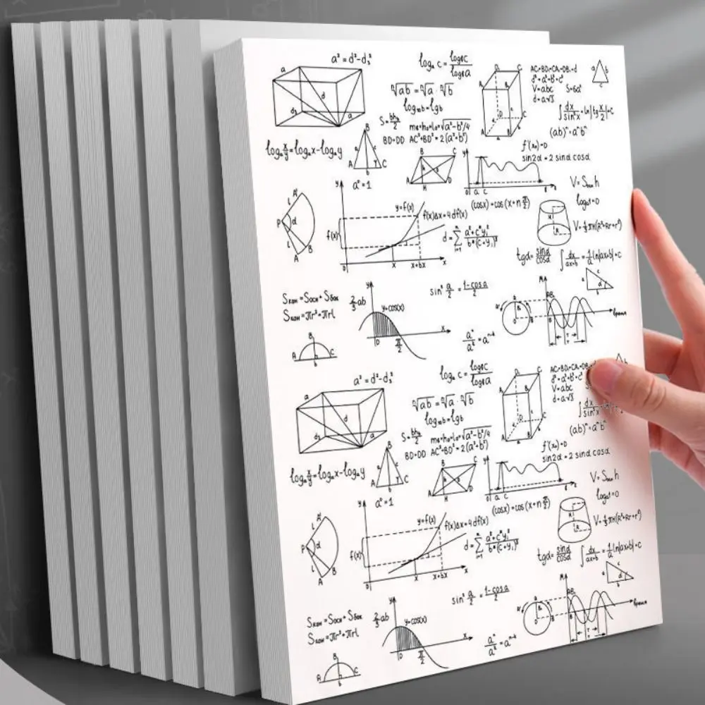 Multifunction 40/100 Sheets Blank Draft Paper A4/B5 Grids/Blank Arithmetic Paper Beige Eye Protection Notebook School Office