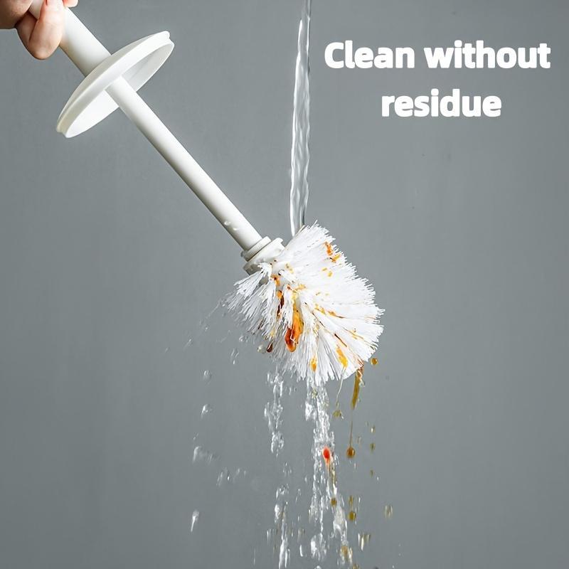 Product Introduction of Long Handle Toilet Brush with Holder, 1 Set Household Multifunctional Plastic Brush, Easy To Cleaning & Maintaining Toilet Brush 4