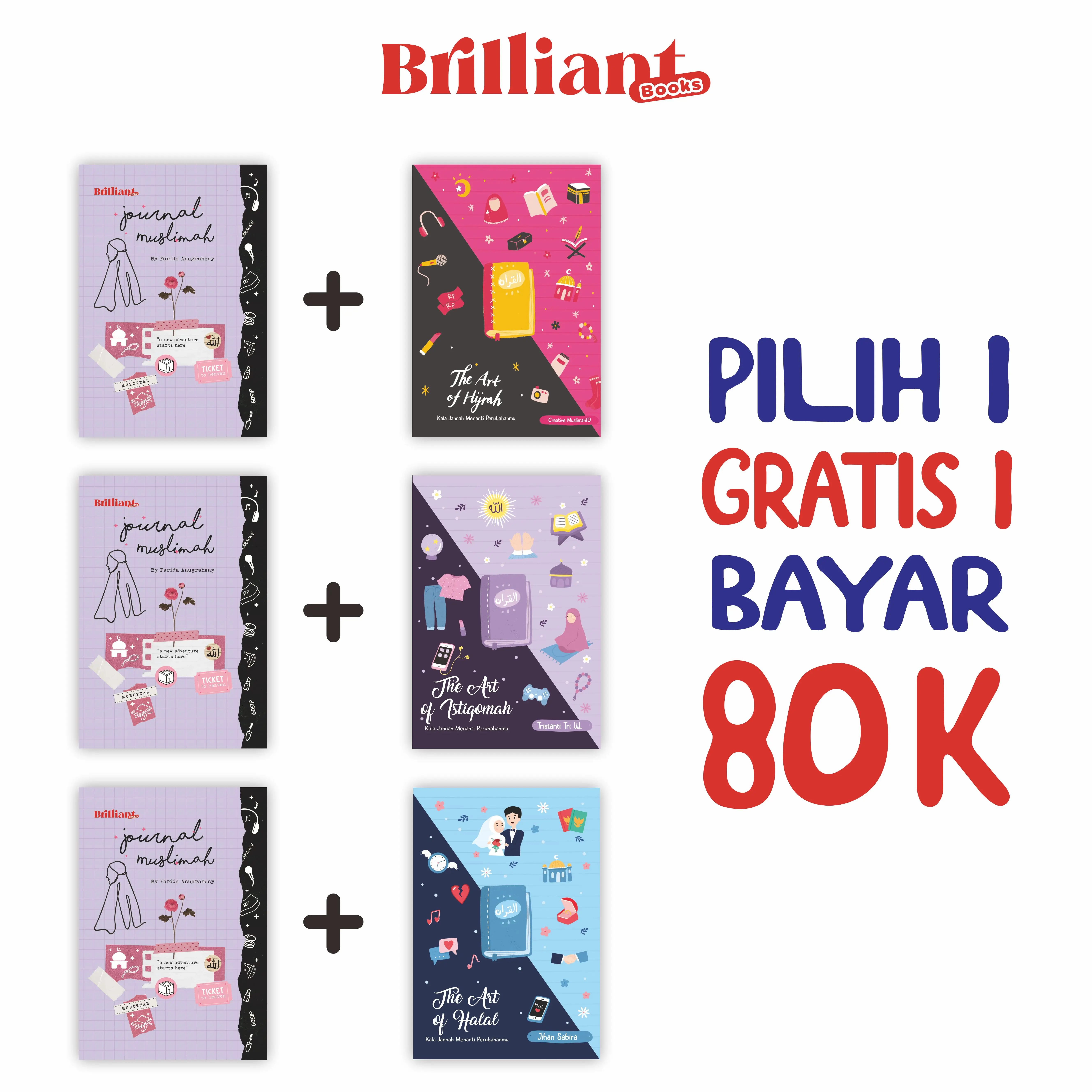 Buku Motivasi Islam Paket Jurnal Muslimah & The Art Series (BRILLIANT BOOKS) Books