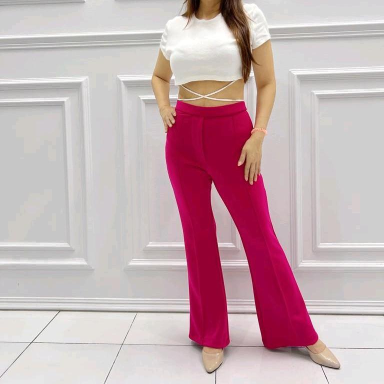 [VM} - Vanesha Margaretta - 516 Celana Cutbray Scuba (Best Seller) / Scuba Pants / Celana Cutbray HW Melar Panjang Wanita 1