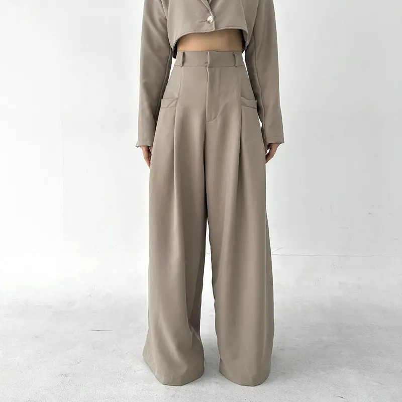 GOUW PANTS - POSHA OFFICIAL Celana Panjang Wide Highwaist Pants karet polyester soft  wanita  kulot  formal  loose 0