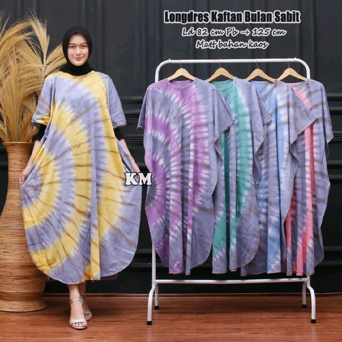 Longdres Kaftan Bulan Sabit Muslim Wanita