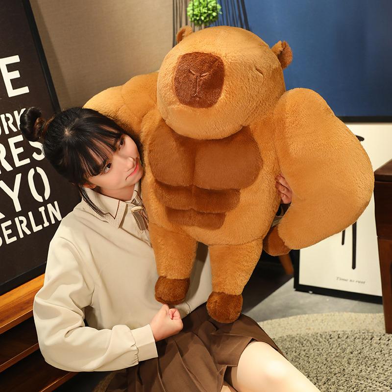  Gấu Bông Capybara Gymer Cơ Bắp Thú Nhồi Bông Chuột Lang Nước 6 Múi - G137 Toy Đồ Chơi 