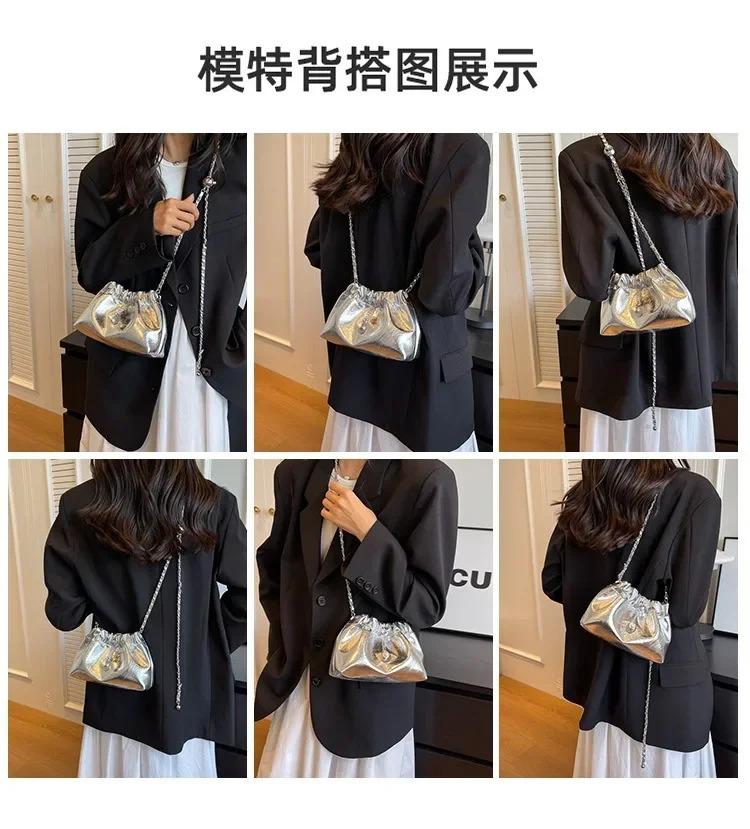 Product Introduction of Millennium Bag Women 2025 New High Sense Shoulder Bags Summer Chain Bag Fashion Bucket Bag Messenger Bags Purses Handbags 5