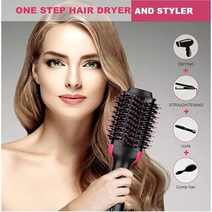 5 in 1 Hair Dryer Portable Straightener Volumizer Hair Curler Negative Ion Hair Comb Brush 3 Pin Plug Comfort
