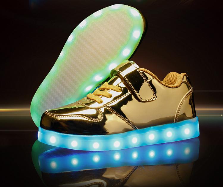Product Introduction of JINTOHO High Quality Fashion Kids Led Shoes Fashion Waterproof Leather Sneakers Boys Girls Sport Light Shoes 22
