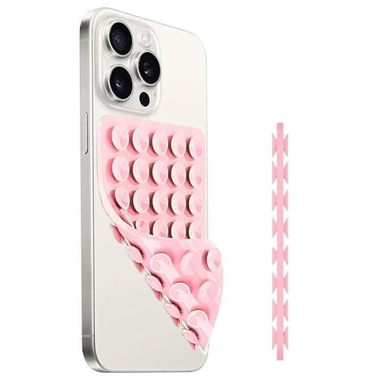 Double Sided Suction Cup Phone Mount, Silicone Suction Phone Case Adhesive Mount for iPhone Android, Phone Suction Grip for Selfies and Hands-Free Video 1
