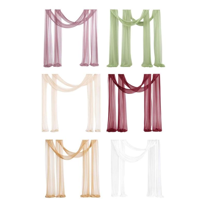 Wedding Arch Chiffon Drape Table Runner for Banquet Party Supplies ...