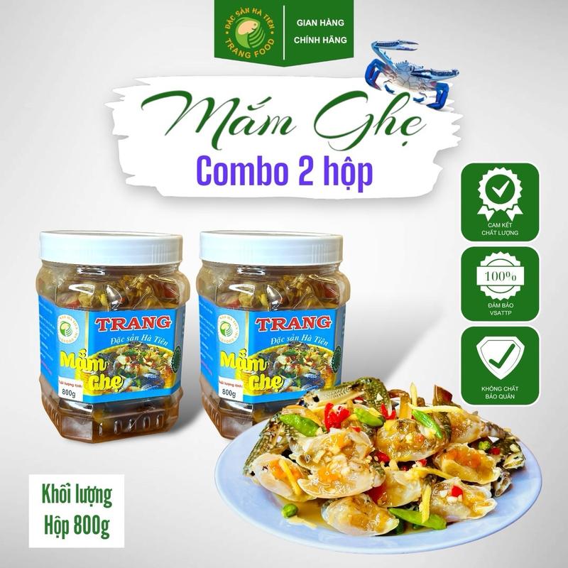  Combo 2 hộp Mắm ghẹ xanh  800g  350g Ghẹ + nước mắm  - Trang Food - Đặc sản Hà Tiên 