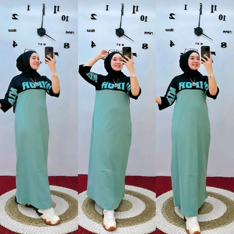 gamis combad viral California mix hitam  by nabil 4