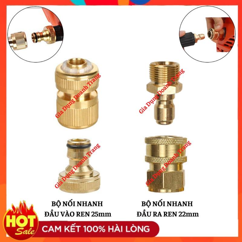 Bộ khớp nối nhanh đầu vào đầu ra cho máy rửa xe mini (BỘ ĐẦU VÀO + RA)