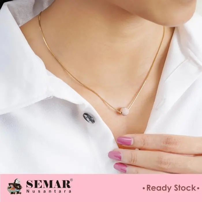 Kalung Emas Santa Variasi Bola Gliter Gold 10K Semar Nusantara 5