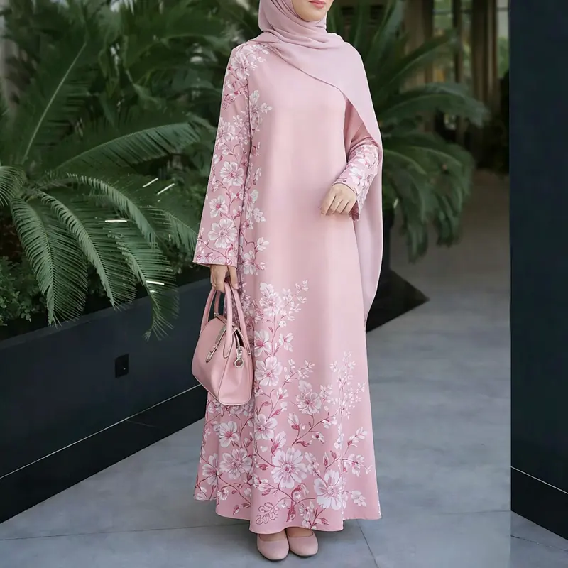 Oversized Algerian Kaftan Dress, Casual Style for Muslim Women, Beautiful Color That Does Not Fade, Suitable