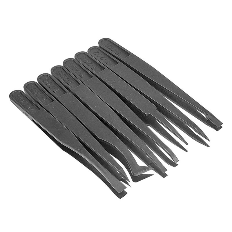Product Introduction of 8 Pcs Craft Tweezers Set ESD Anti-Static Tweezers Plastic Tweezers for Electronics Jewelry-Making Repairing 0
