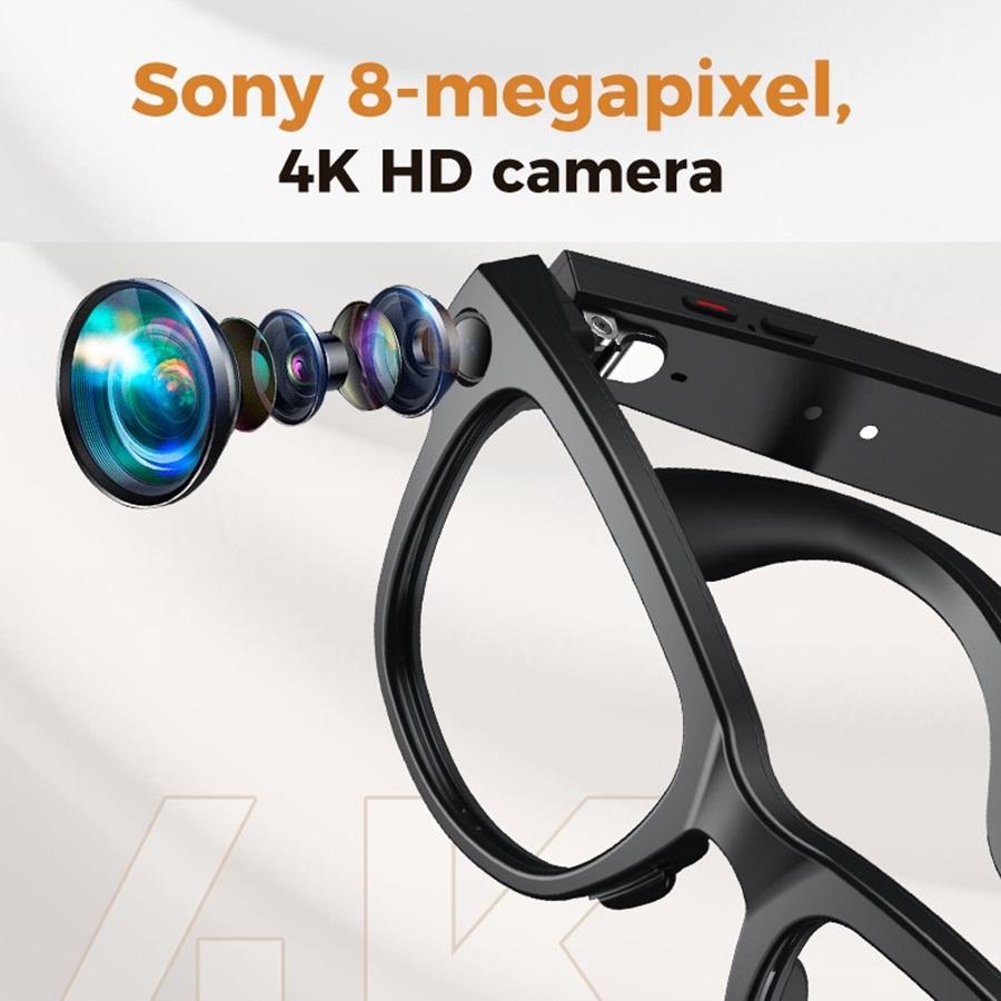 Rechargeable 800W Pixel Camera Smart Glasses With Charging Case Smartglasses Wifi Transmission Image Recognition Ai Translation - Image 2