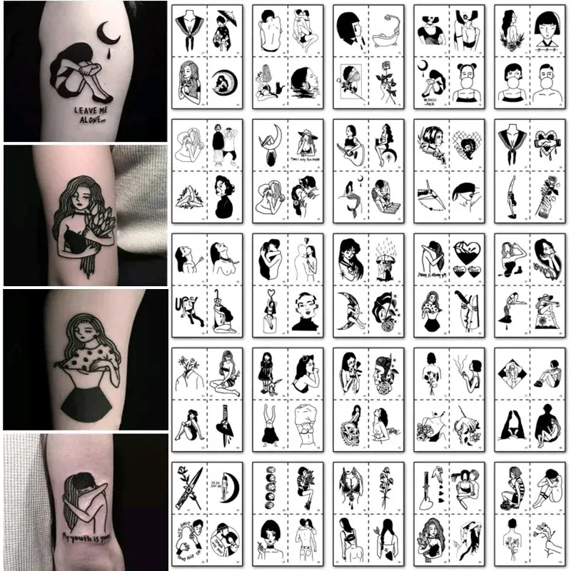 tato temporer model cewe Korea woment cute isi 10pcs 1