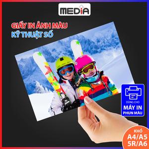 Giấy In Ảnh Media 1 Mặt Bóng A4/A5/A6/5R, Giấy Ảnh Photo Paper Glossy, Giấy In Phun Màu 50/100 Tờ Chụp Ảnh Camera Phụ Kiện