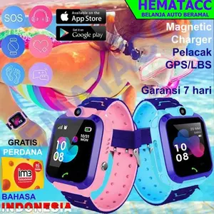 Aimo Jam Tangan Anak Q12 Anti Air IP67 Pelacak LBS Magnetic Charger Layar Sentuh Garansi 7 Hari