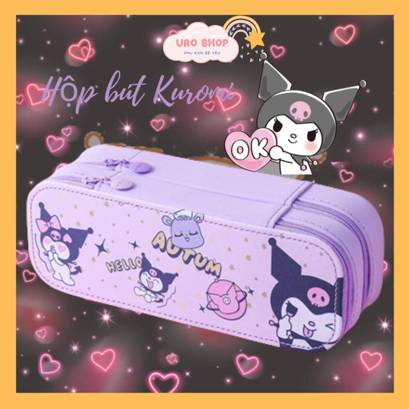 Hộp bút Kuromi Melody Hello Kitty Cinnamoroll cho bé gái nhiều ngăn hộp bút trẻ em tiểu học cấp 2 cute dễ thương HB06