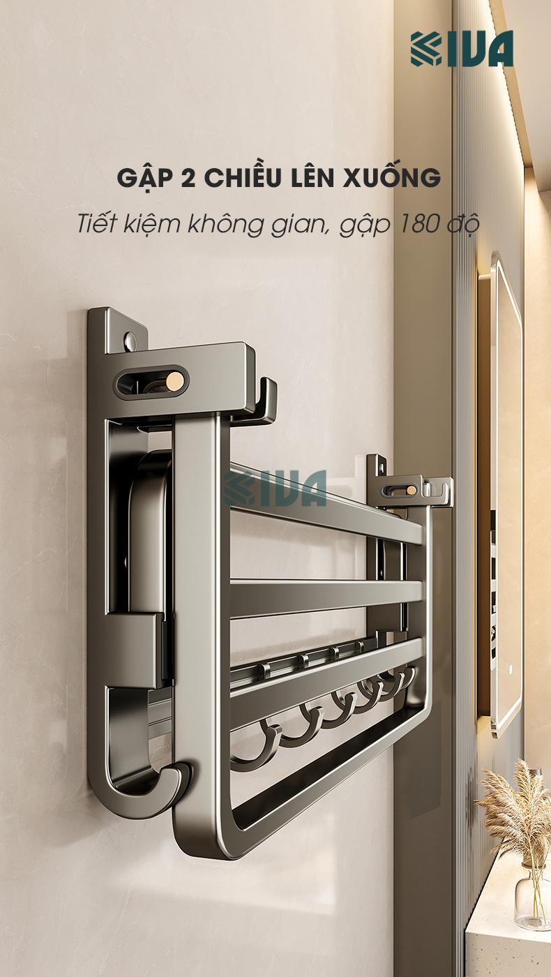 Product Introduction of Giá kệ để khăn, để đồ nhà tắm KIVA, đa dạng mẫu mã, thiết kế, kích thước và màu sắc, chất liệu nhôm hàng không cao cấp. 1
