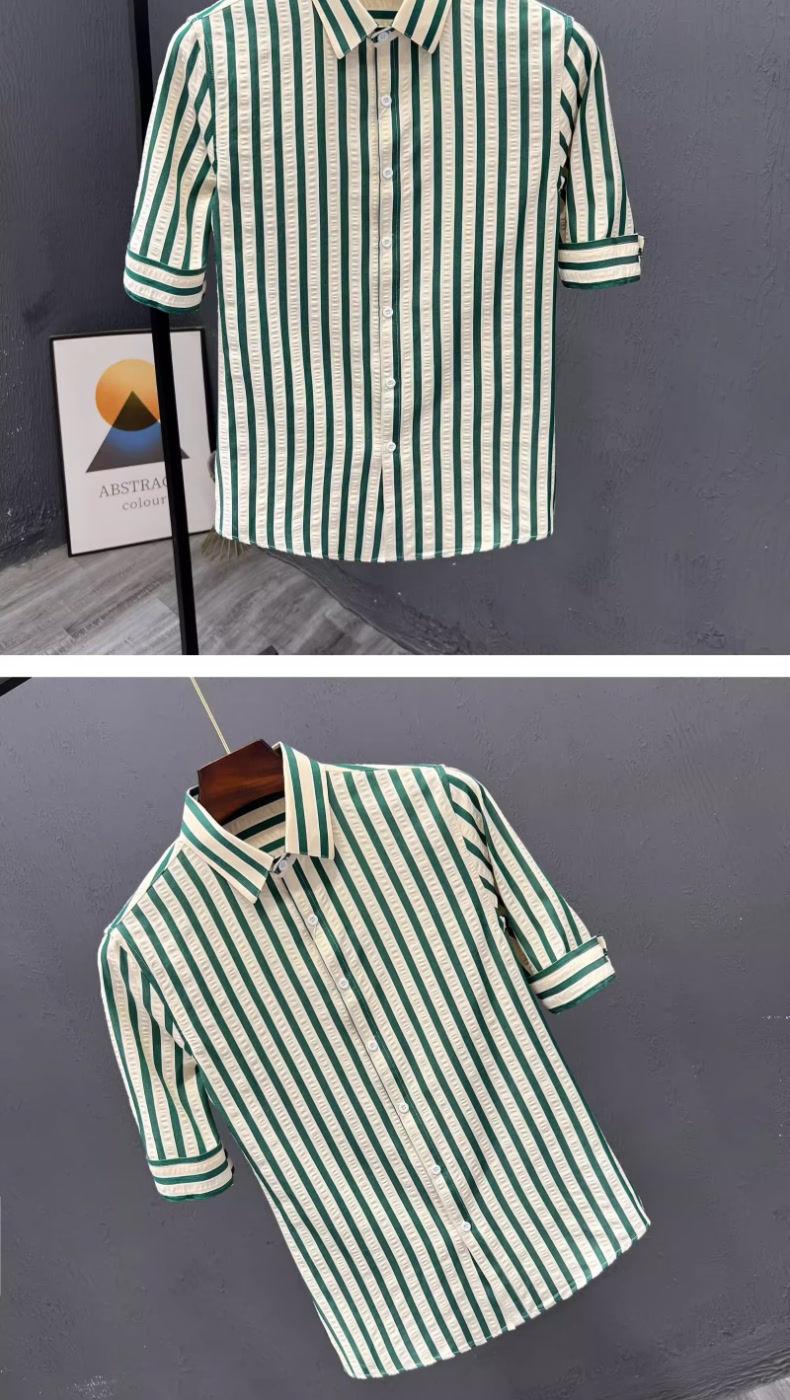 Product Introduction of Áo Sơ Mi Nam Kẻ Sọc, Cao Cấp Mùa Hè, Ôm Sát, Ngắn Tay, Hợp Xu hướng, Mỏng, Thường Ngày Hàng Mới Về 5