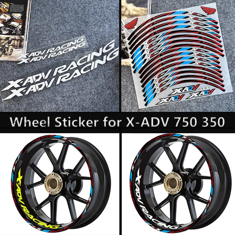 Reflective Motorcycle Wheel Sticker Hub Inner Decals Rim Stripe Tape for HONDA X-ADV750 X ADV750 xadv 750 Motorcycle Accessories(wheel siticker size: 17"+15")