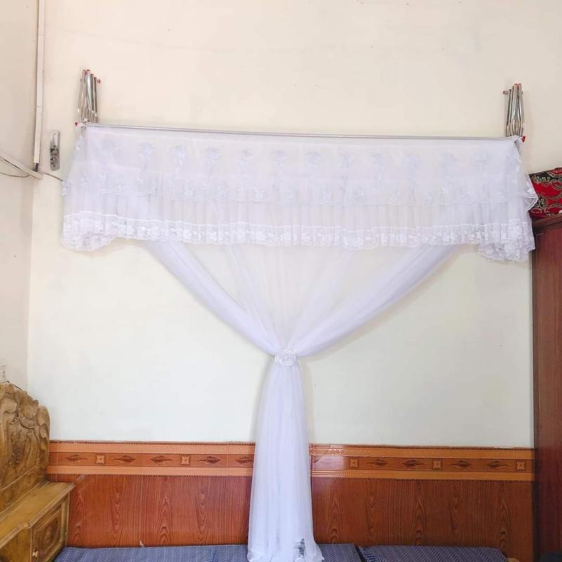 (TRỌN BỘ) Màn Khung Xếp Gọn , TIẾN ĐẠT Bảo Hành KHUNG 12 Tháng, Tặng Kèm Vít Nở , Nơ Buộc, Vải Tuyn Cao Cấp, KHUNG CHẮC CHẮN 6