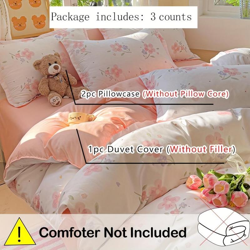 Product Introduction of Floral Print Bedding Set, 1 Count Bedspread & 1/2 Counts Pillowcase without Filler, Soft Comfortable Bedding Set for Home Bedroom 2