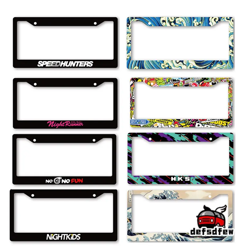 1/2PCS Jdm INITIAL D Nismo Car License Plate Frame For HKS Honda Toyota Nissan Mitsubishi JDM Number Plate Auto Accessories