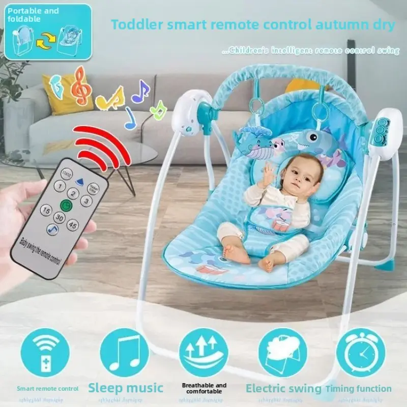 Baby electric rocking chair, baby cradle, intelligent swing lounge ...