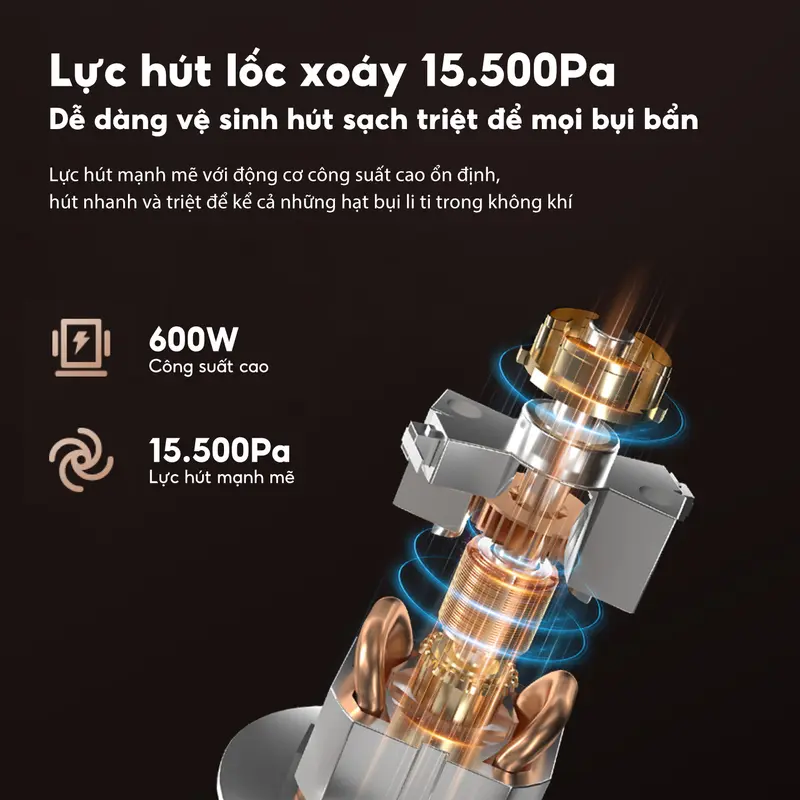 Máy hút bụi gập Aqua CCXL8R phiên bản đặc biệt đầu gập 90 độ, lực hút 15500Pa với 600W - Bảo hành 12 tháng Máy Hút Bụi Hút Bụi, máy hút bụi gia đình 3