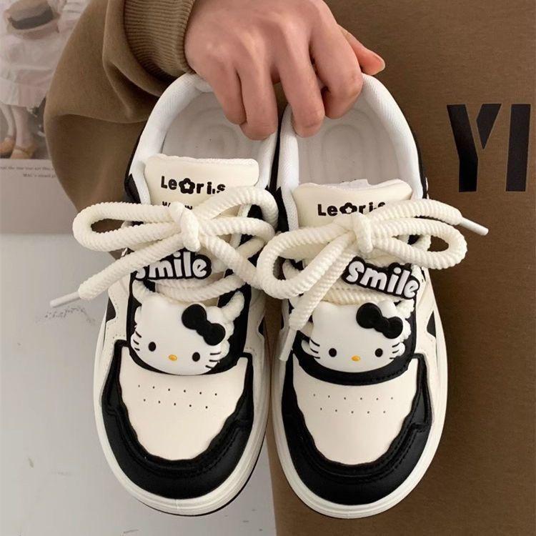 Giày Trắng, Mùa Xuân Nóng Panda, Đen Trắng, Xấu Xí Và Dễ Thương, Đế Dày, Dễ Phối Đồ, Thường Ngày, Thích Hợp Cho Học Sinh, Giày Trượt Ván, Giày Thể Thao Nữ 7