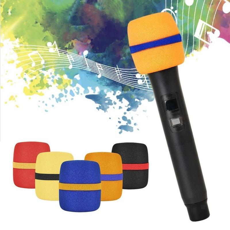 Product Introduction of 5PCS Replacement Accessories Microphone Cap Sponge Microphone Cover Mic Dust Proof Covers Microphone Windscreen Thickened 17