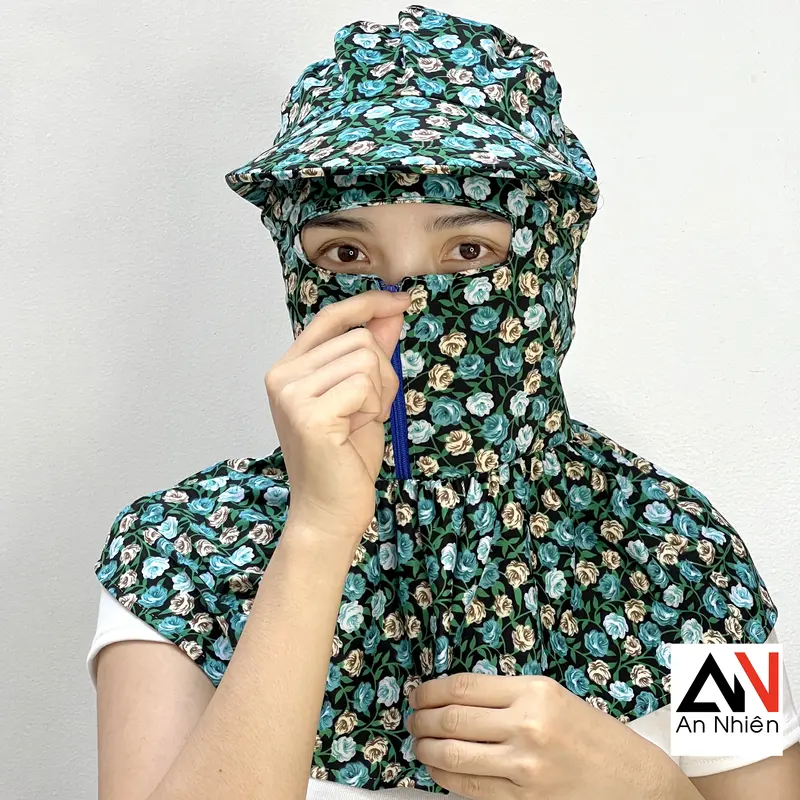 nón chống nắng khóa kéo giữa chất thun lạnh 4 chiều ATI 4