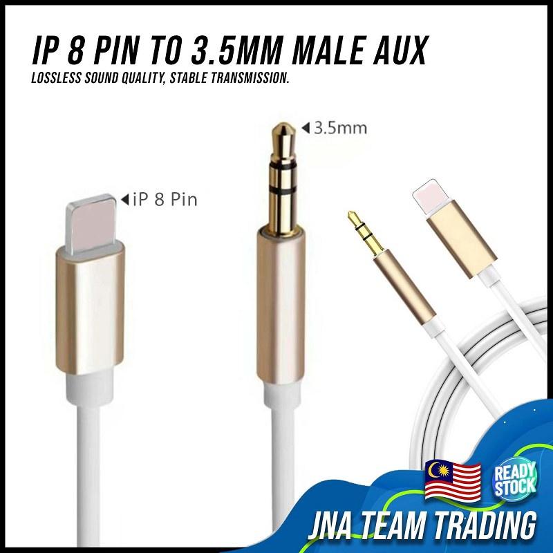 iP 8 Pin to 3.5mm Audio Aux Cable Headphone Speakers Car Radio Support System 13 Pro Max 12 11 X XR XS Max 8 Plus Accessories Video audio 14 pro max