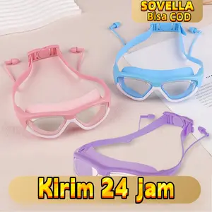 Kacamata Renang Anak & Remaja / Swimming Goggles Anti Kabut Nyaman Dengan Built-In Earplug / Kacamata Snorkeling Elastis Silicone Untuk Aktivitas Air