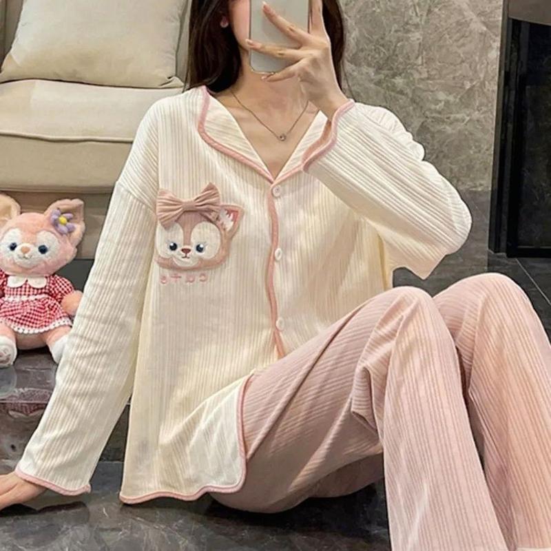 Product Introduction of Bộ Đồ Ngủ Nữ, Bộ Sưu Tập Mới Cho Năm 2025, Phong Cách Nhật Bản, Bộ Đồ Mặc Nhà Có Thể Đeo Được, Ngọt Ngào Và Dễ Thương, Áo Dài Tay Và Quần Dài, Thích Hợp Cho Mùa Xuân Và Mùa Thu 6