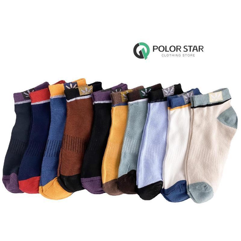 Kaus kaki bernapas berkualitas tinggi untuk olahraga dan mode dalam warna bisnis dengan desain daun maple - 10 pasang 4