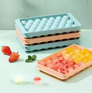 Cetakan Es Model Batu Bulat Isi 33 Grid Bisa Untuk Membuat Coklat , Jelly , Es Buah Dan Lain Ada jumbo 7 warna   Cream