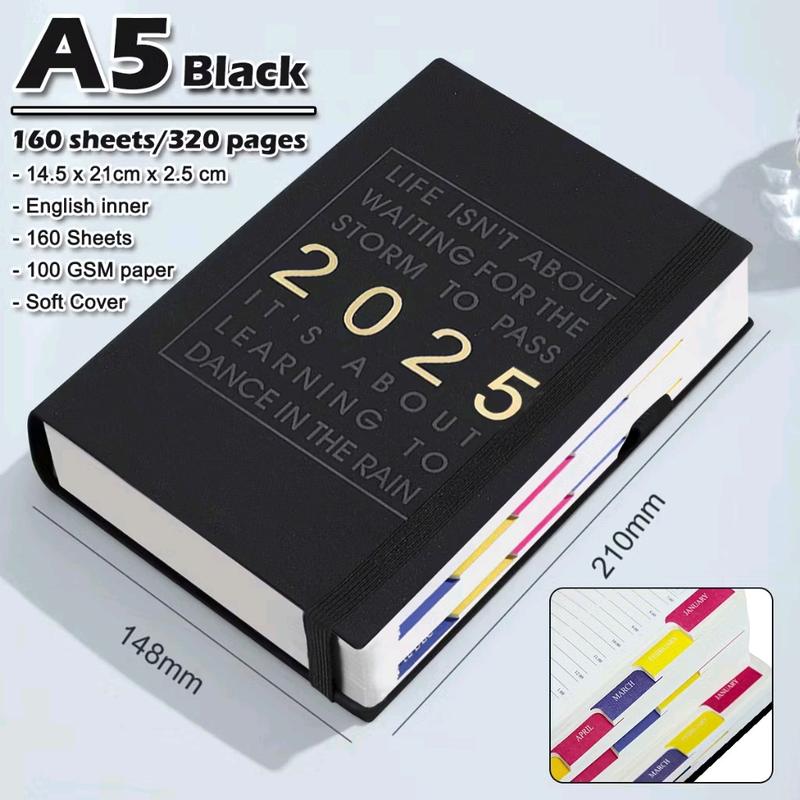 2025 Planner Notebook A5 Agenda Schedule 160Sheets 100GSM Journal ...
