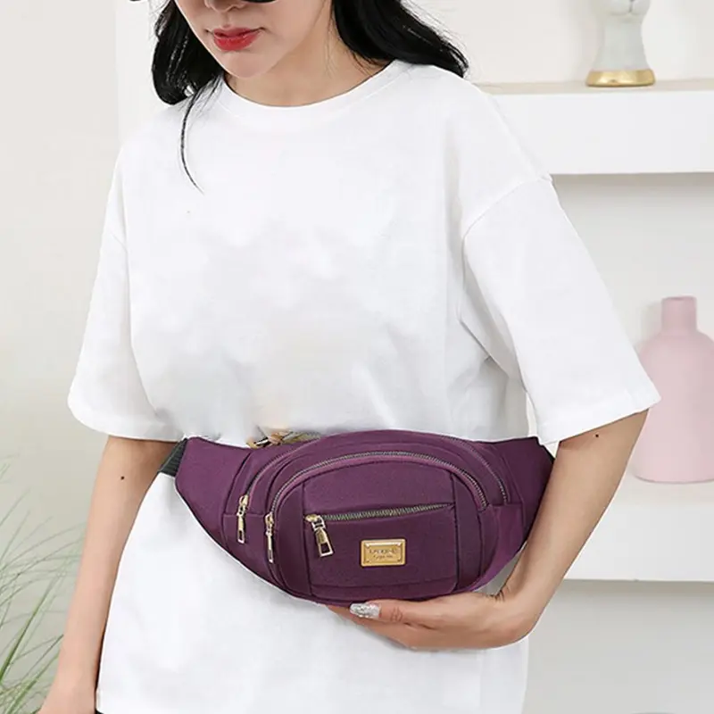 Túi Đeo Hông Cho Nữ, Đa Chức Năng, Dung Lượng Lớn, Chống Nước Bắn Nước, Thích Hợp Cho Các Môn Thể Thao Ngoài Trời, Có Ví Điện Thoại Di Động Làm Bằng Vải Oxford 8