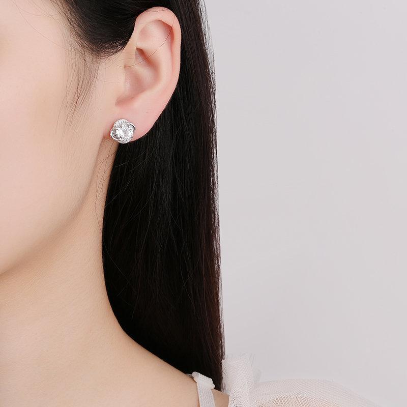 Hoa Tai Bất Đối Xứng Hình Hoa, Phụ Kiện Thời Trang Nữ Women 3