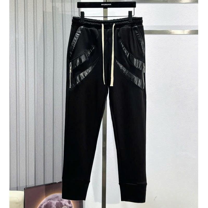 Quần Nỉ Chân Cua Jorgger Nam Bản Túi Phối Da Bo Cạp Chun Tàu Hoàn Thiện_Quần Nỉ Jorgger Fom Chuẩn Mix Khóa Titan 1