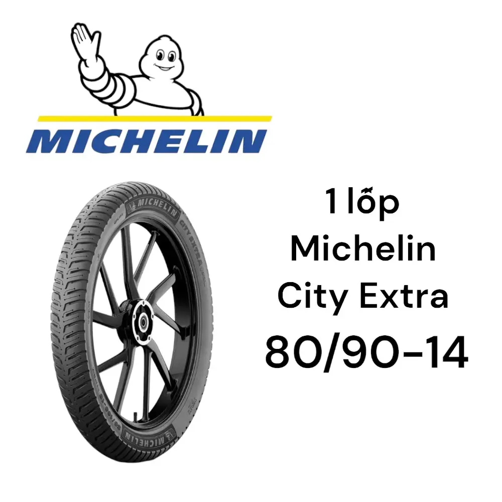 Lốp Michelin 80/90-14 City Extra xe Ariblade , Vision, Janus Phụ Tùng Cao Su Phụ Kiện