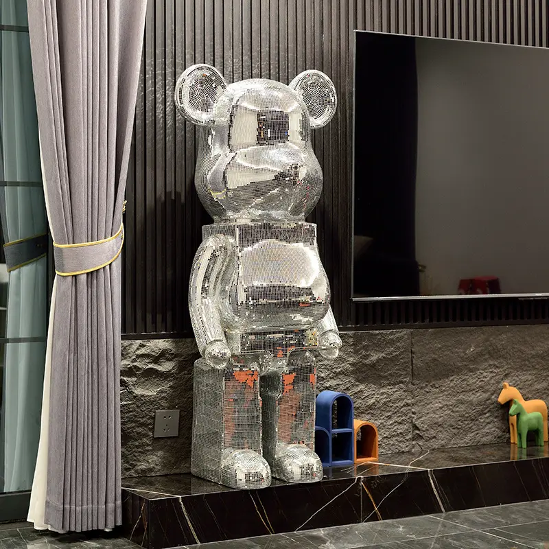 Gấu Bearbrickk 80cm Bling Bling Đính Đá Siêu Dễ Thương, Trang Trí, Quà Tặng. 5