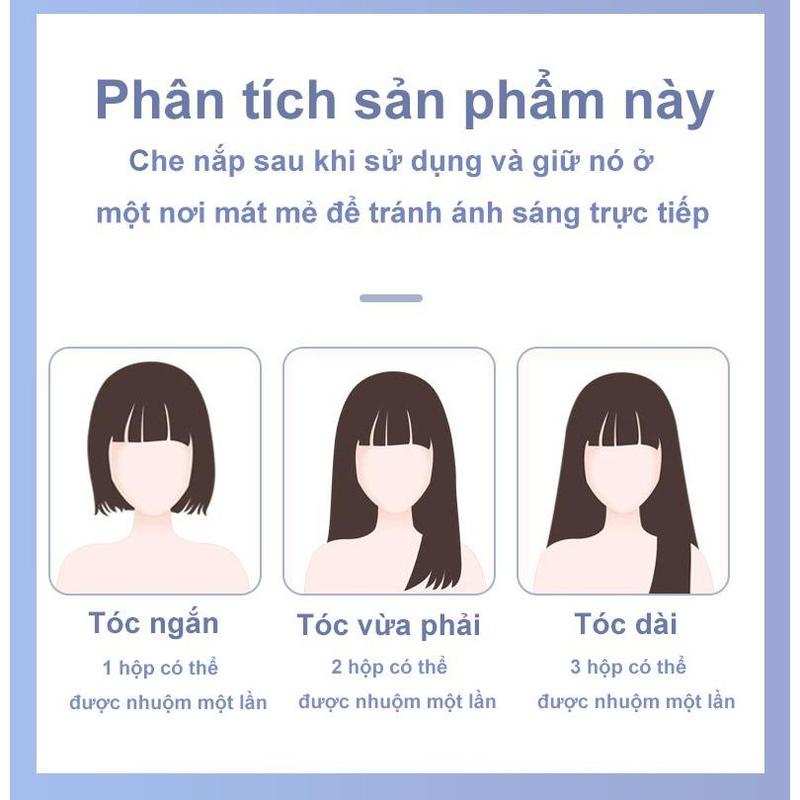 thuốc nhuộm tóc màu nâu xám ,Thuốc nhuộm tóc Nhật Bản, gửi một bộ dụng cụ nhuộm tóc đầy đủ+dầu xả Đổi Màu Tóc 7