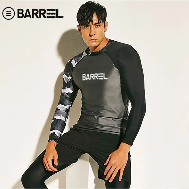Hot Selling Best-Selling Diving Suit Men's Dive Skin Snorkeling Suit Split Quick-Drying Sunscreen Long-Sleeved Swimsuit Quick-Drying Hot Spring Surfing Suit