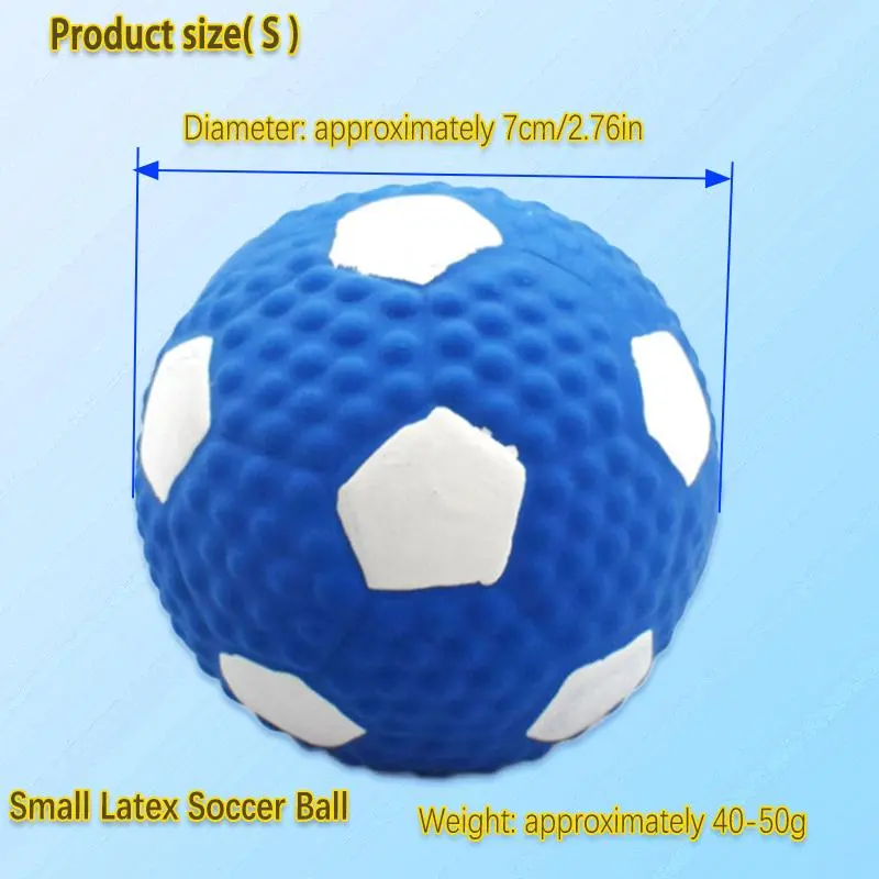 Durable Dog Soccer Ball Toy, Durable Rubber Latex Ball Toy for Pets Dogs Outdoor Training & Playing, Fun Indoor Pet Toy Ball 1